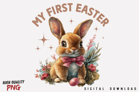 Download My First Easter Watercolor Bunny PNG - Watercolor bunny Collection