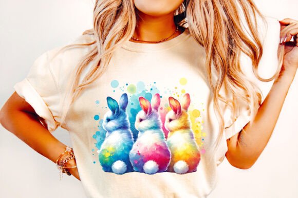 Download Easter Watercolor Bunny PNG Sublimation - Watercolor bunny Collection