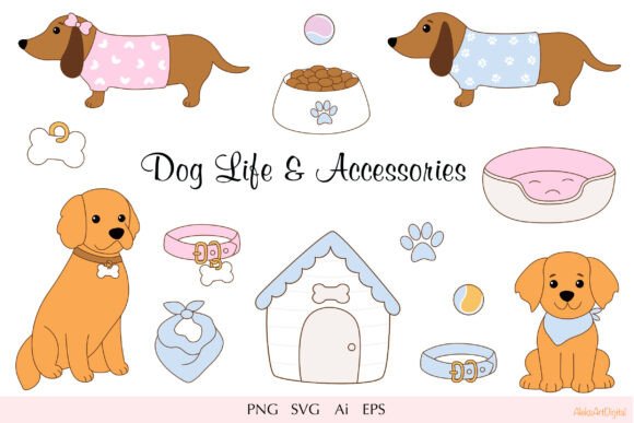 Download Cozy Dog Life Vector Collection - Collection Collection