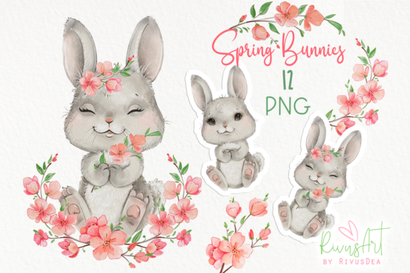 Download Watercolor Bunny PNG Easter Clipart - Watercolor bunny Collection