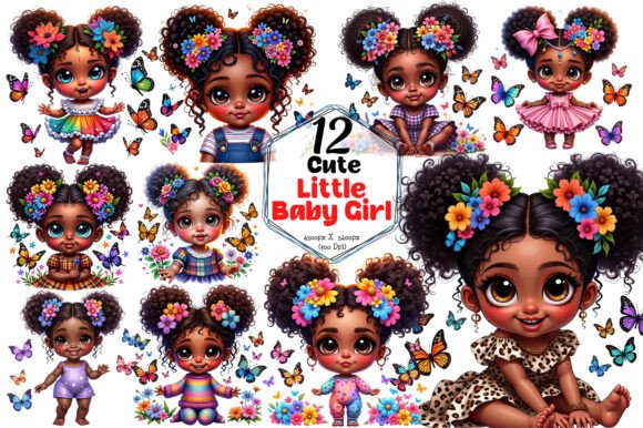 Download Baby Girl Clipart, Little Black Girl - Baby girl clipart Collection