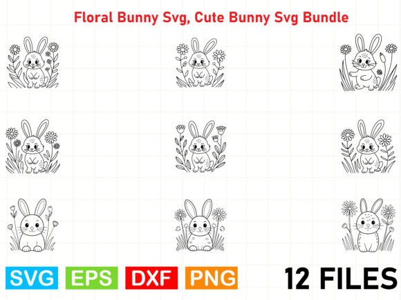Download Floral Bunny Svg, Cute Bunny Svg Bundle - Premium Resources