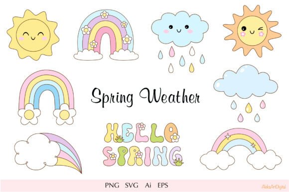 Download Spring Weather and Rainbows Collection - Collection Collection