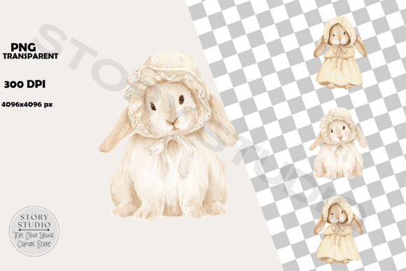 Download Spring Vintage Bunny Clipart Collection - Collection Collection