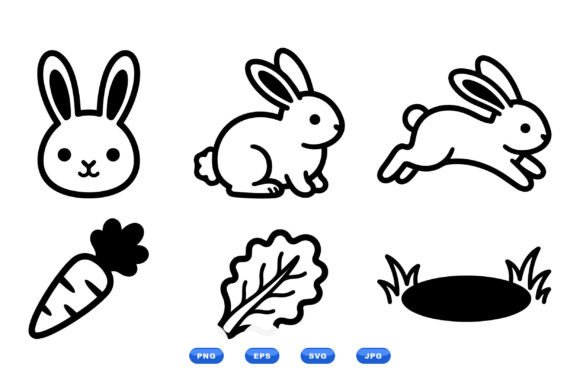 Download Cute Bunny SVG Clipart Pack - Premium Resources