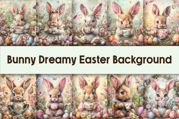 Download Bunny Dreamy Easter Background - Dreamy easter Collection