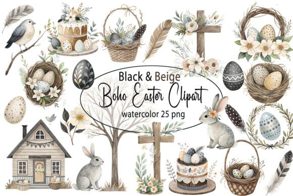 Download Easter Clipart Boho Watercolor Bunny Png - Watercolor bunny Collection