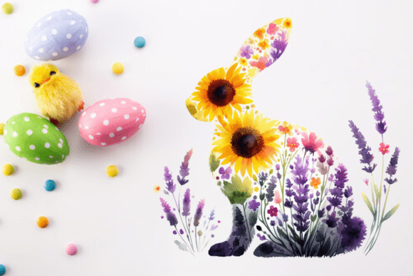 Download Colorful Watercolor Bunny PNG Art - Watercolor bunny Collection